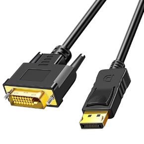 Duttek DisplayPort to DVI Cable 6 Feet/1.8M，(DP to DVI Cable), 1920x1080p, 1080@60Hz, Gold-Plated Plugs for Computer, Desktop, Laptop, PC, Monitor, Projector