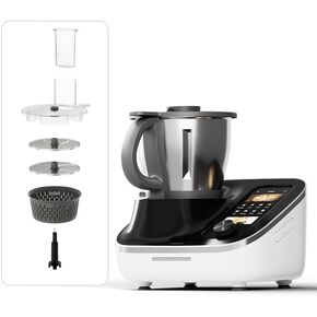TOKIT Omni Cook C2 Chef Robot with Accessory Cutting and Slicing Set, Smart Cooking Machine - Slow Cooker, Stand Mixer, Chopper, Juicer, Blender, Sous-Vide, Knead, Sauté, Yogurt Maker