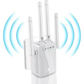WiFi Extender Signal Booster for Home Internet Repeater Long Range Covers Up to 45+ Devices for House Basement Warehouse