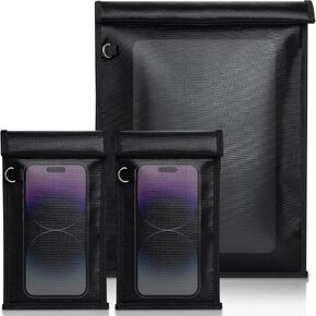 Simket 2Pack Faraday Bags for Phones (M) with 1Pack Faraday Bags for Laptop (XL)