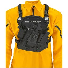 LS-1 Response Radio Chest Harness for 2 Way Radio & Electronics | Search & Rescue, Ski Patrol, Emergency Response - Black