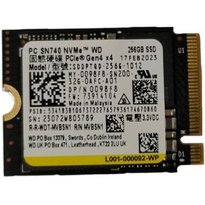 OEM WD SN740 256GB M.2 PCI-e NVME SSD Internal Solid State Drive 30mm 2230 Form Factor M Key Steam Deck