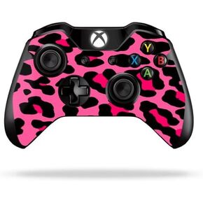 MightySkins Skin Compatible with Microsoft Xbox One or One S Controller - Pink Leopard | Protective, Durable, and Unique Vinyl wrap Cover | Easy to Apply, Remove, and Change Styles | Made in The USA