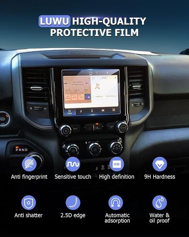 LUWU 2025 RAM 1500 Screen Protector for 2025 RAM 1500 Accessories 2025 RAM 1500 Laramie/Rebel/Limited/Limited Longhorn/Tungsten 10.25" Passenger-side Touchscreen Display Nano Plastic Touch Screen 2PCS in Saudi Arabia