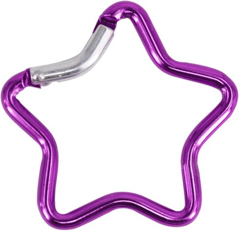 Heavy Duty Locking Hook for Camping Fishing Hiking Traveling Aluminum Alloy Carabiner Clip Star Shape Climbing Buckle Black in Kuwait