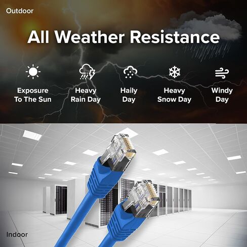 Cat 5e Ethernet Cable 1 ft in White 6 Pack 1 GBPS Network Round Round RJ45 Outdoor Indoor Direct Direct Direct Bare Copper LAN CABL in Kuwait