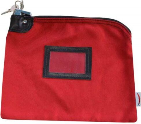 Locking Bank Bag Canvas Keyed Security (Gray Blue) in Saudi Arabia