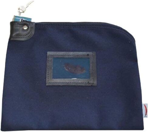 Locking Bank Bag Canvas Keyed Security (Gray Blue) in Saudi Arabia
