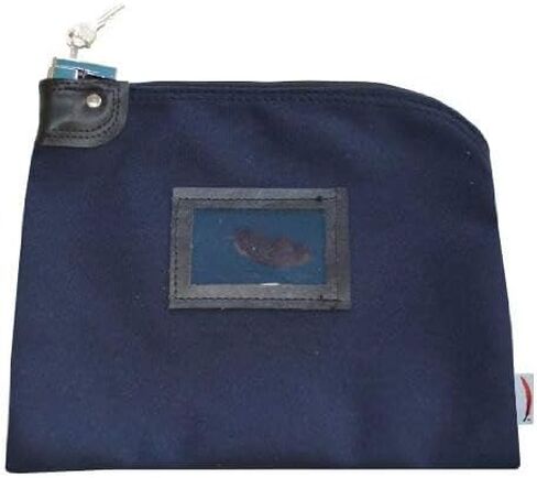 Locking Bank Bag Canvas Keyed Security (Gray Blue) in Saudi Arabia