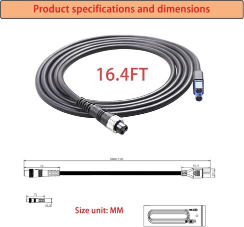 8.85 Foot/16.4 Foot EC5 Connection Cable is Compatible with The Daiwa/Shimano Electric Reel Power Cord. (8.85ft) in Kuwait