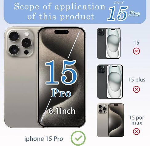15pro بديل للزجاج الخلفي مع شحن اللاسلكي شحن الكابل المرن وإطار الكاميرا جميع الأجزاء لجهاز iPhone 15 Pro (6.1inch ، Black Titanium) استبدال الشريط المقاوم للماء المعدات in Saudi Arabia