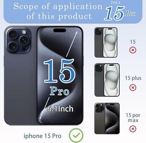 15pro بديل للزجاج الخلفي مع شحن اللاسلكي شحن الكابل المرن وإطار الكاميرا جميع الأجزاء لجهاز iPhone 15 Pro (6.1inch ، Black Titanium) استبدال الشريط المقاوم للماء المعدات in Saudi Arabia