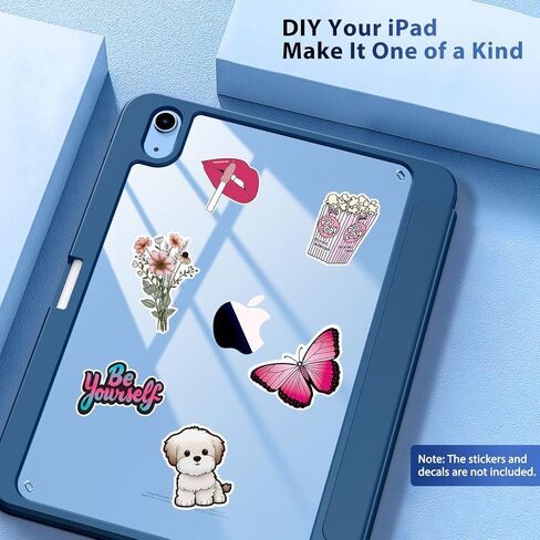 TiMOVO Case for iPad A16 11th Gen 11"/10th Gen 10.9", Abyss Blue | Pencil Holder, Slim Trifold Stand Protective Cover, Clear Transparent Back Shell, Auto Wake/Sleep in Saudi Arabia