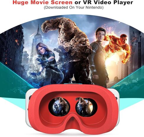 سماعة VR لـ Nintendo Switch & OLED Model تم ترقيتها ، نظارات الواقع الافتراضي VR مع عدسات HD قابلة للتعديل حزام رأس مريح ، نظارات ثلاثية الأبعاد لـ Nintendo Switch ألعاب OLED VR Cool for Kids Boys in Kuwait