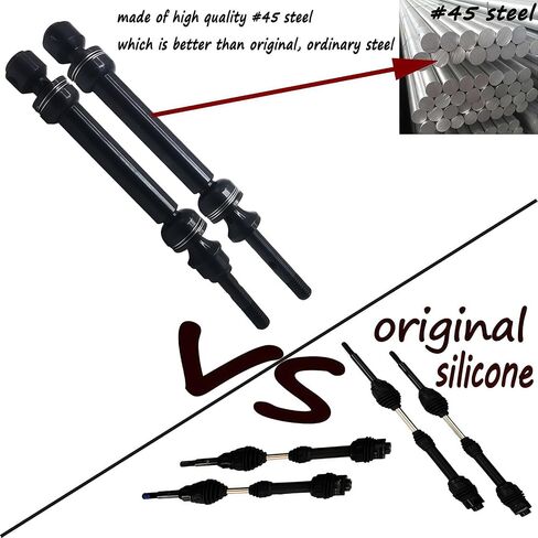 Upgrade CVD Steel Drive Shafts Fit for 1/10 Traxxas Slash 4x4 VXL/Platinum/Ultimate,Rustler 4X4/VXL,Stampede 4X4/VXL,Hoss 4X4/VXL RC Car Heavy Duty Parts 4PCS (Red) in Saudi Arabia