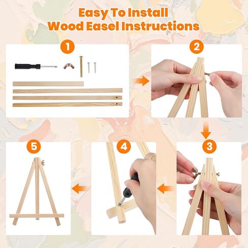 4 Pack Paint by Numbers Kits for Adults Beginners Framed Canvas, Adult Paint by Number Kit with Easel, Yin Yang Landscapes Painting by Numbers for Beginners, Arts and Crafts for Home Decor 8x12inch in Saudi Arabia