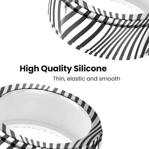 BabyValley Silicone Ring Cover Compatible with Oura Ring/Galaxy Ring,Soft Silicone Cover Replacement Shell Bumper Protective Case for Oura/Galaxy Ring Accessories (Leopard&Leopard, S（6/7/8/9/10）) in Saudi Arabia
