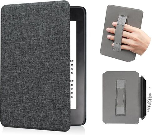 حالة 7 بوصة kindl-e paperwhite 12th Gen 2024 و Kindl-e Colorsoft Signature Edition ، حالة noukaju لـ Kindl-e Paperwhite 2024 (Gen 12th) 7 بوصة ، وميزة حزام اليد (الأسود) (أسود) in Kuwait
