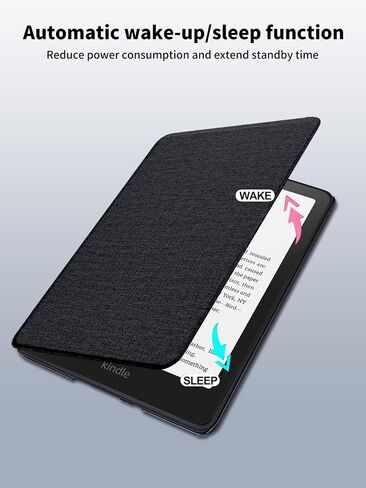 حالة 7 بوصة kindl-e paperwhite 12th Gen 2024 و Kindl-e Colorsoft Signature Edition ، حالة noukaju لـ Kindl-e Paperwhite 2024 (Gen 12th) 7 بوصة ، وميزة حزام اليد (الأسود) (أسود) in Kuwait