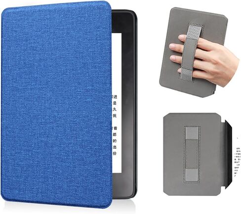 حالة 7 بوصة kindl-e paperwhite 12th Gen 2024 و Kindl-e Colorsoft Signature Edition ، حالة noukaju لـ Kindl-e Paperwhite 2024 (Gen 12th) 7 بوصة ، وميزة حزام اليد (الأسود) (أسود) in Kuwait
