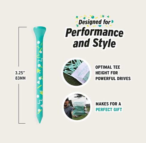 The American Golf Tee - 50 Pack 3 1/4 Inch Extra-Thick Premium Bamboo Wood Golf Tees - Red, White, and Blue Pride Golf Gifts for Men and Women - Premium Golf Accessories in Saudi Arabia