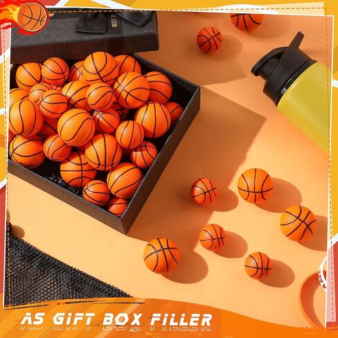 CIVANER 60 PCS حفل كرة السلة FAVORS MINI كرات السلة الصغيرة النطاطات النطاطات الرياضية مع حقيبة الرباط لحفلة المدرسة كرنفال ألعاب ديكورات اللعبة in Kuwait
