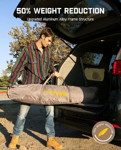 FanttikOutdoor Camping Tent, Lightweight 8/10 Person Instant Cabin Tent Setup in 60 Seconds with Rainfly & Windproof, Portable with Carry Bag for Family Camping & Hiking, Upgraded Ventilation in Kuwait