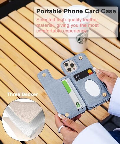 محفظة Crossbody مع حالة مرآة مستحضرات تجميل لـ iPhone 13 Pro Max ، علبة جلدية مع فتحات البطاقة غير المرئية ، والنساء قابلة للفصل الحبل 6.7 بوصة. in Kuwait