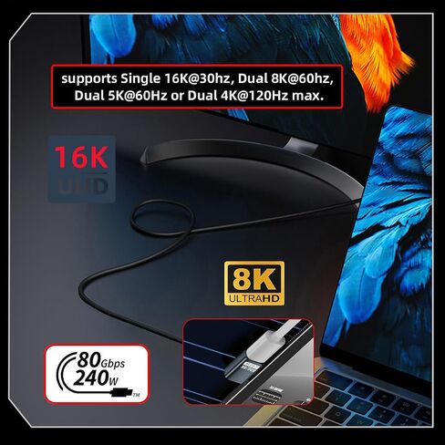 CY Adapter USB5.0 80Gbps Male to Female Extension Adapter Left Right Angled with 240W 16K 8K 5K Compatible with USB4.0 Thunderbolt3/4/5 in Saudi Arabia