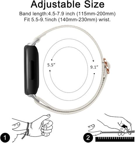 3-Pack Elastic Bands for Fitbit Inspire 3 / Inspire 2 / Inspire/Inspire HR Bands Women Men, Soft Loop Stretchy Straps Replacement Wristband for Fitbit Inspire Fitness Tracker in Kuwait