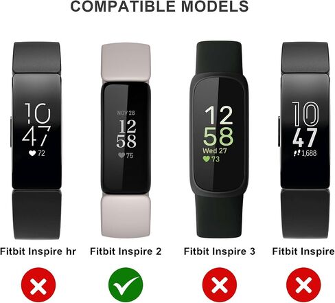 4 Pack Bands Compatible with Fitbit Inspire 2 Bands for Women Men, Adjustable Replacement Sport Wristbands Straps for Fitbit Inspire 2 / Ace 3 in Kuwait