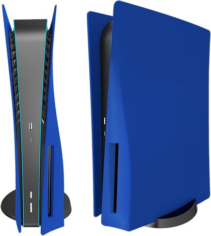 Replacement Shell Skin for PS5 Console, arVin Face Plates Cover Case for PS5, ABS Hard Shockproof Anti-Scratch Dustproof Protective Skins Faceplates Accessories for PlayStation 5 Disc Edition –Blue in Saudi Arabia