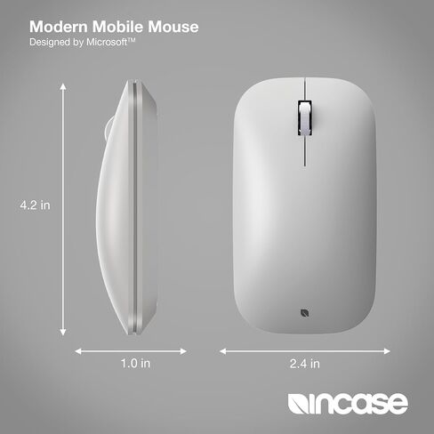 incase Modern Mobile Mouse - الذي صممه Microsoft - الوزن الخفيف ، والملاحة الدقيقة ، واليمين/الأيسر ، وعجلة التمرير ، وتكنولوجيا Bluetrack ، والبلوتوث اللاسلكي لنظام التشغيل Mac/Windows/8/10/11 (أسود) in Kuwait