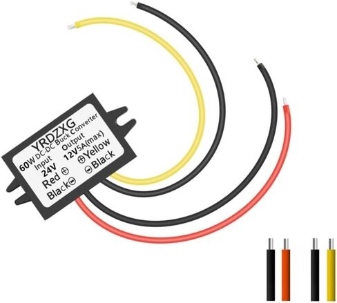 yrdzxg12v 5a 60w 24v إلى محول طاقة خطوة إلى 12 فولت ، ومحول خطوة بخطوة ، ووحدة مخفضة صغيرة ، ووحدة DC المقاومة للماء لأنظمة السيارات والسيارات in Kuwait