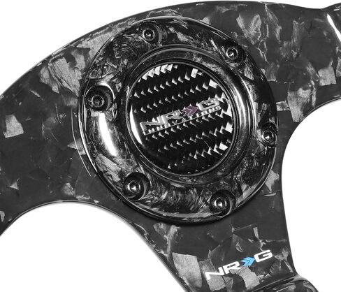 NRG Innovations عجلة القيادة NRG-ST-009CF-MB - عجلة قيادة من ألياف الكربون باللون الأسود غير اللامع مقاس 320 مم من الأسفل المسطح in Saudi Arabia