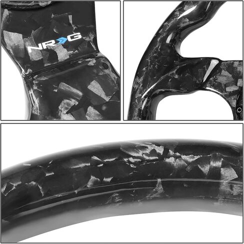 NRG Innovations عجلة القيادة NRG-ST-009CF-MB - عجلة قيادة من ألياف الكربون باللون الأسود غير اللامع مقاس 320 مم من الأسفل المسطح in Saudi Arabia
