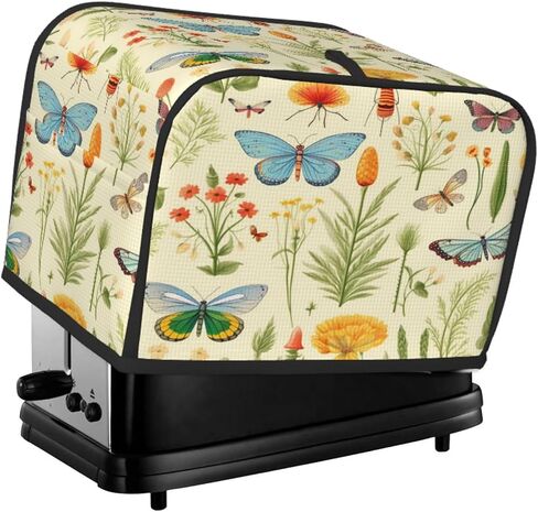 Toaster Cover 2 Slice Highland Cow Graffiti Floral Western Farm Waterproof Polyester Dust-Proof Kitchen Small Appliance Covers Microwave Oven Dust-Proof Bread Cover, Women Gift in Kuwait