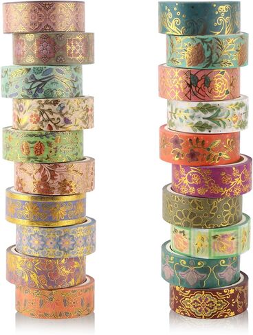 20 Rolls St. Patrick's Day Washi Tape Green Washi Masking Tape Lucky Plaids Paper Sticker Tape for Irish Party Decorative Tape for Journaling, Scrapbook, Gift Packing, DIY Craft in Kuwait