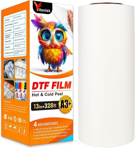 A3+ DTF Transfer Film, 13" x 19" Double Sided Matte PreTreat Heat Transfer PET Sheets for DTF Inkjet Printer, DTF Paper Direct Print on T-Shirts Textile, Hot & Cold Peel, 120 Sheets in Saudi Arabia