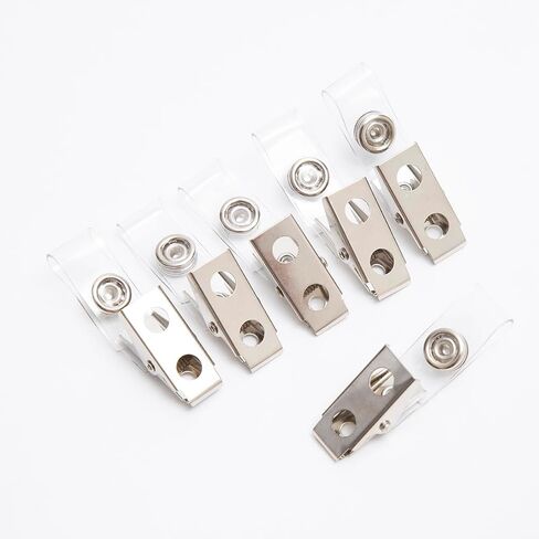 2 Pack Waterproof Vertical ID Badge Holder Vertical Clear PVC Name Holder Tags with Badge Clip Straps (2 Pack,Vertical) in Saudi Arabia