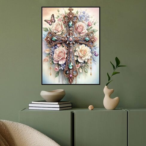 Zythron Skull Diamond Art Painting مجموعات الطلاء للبالغين 5D Skull Diamond Painters Paint DIY GEM ART Full Round Drill Diamond Art للبالغين للحصول على جدار منزلي ديكور 12x16 بوصة in Kuwait