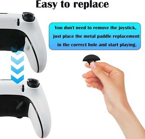4 Pcs Edge Controller Back Paddles for PS5 DualSense Edge Controller, Paddles Replacement Compatible with PS5 Edge Controller, Metal Paddles for PS5 DualSense Controller (Silver) in Kuwait
