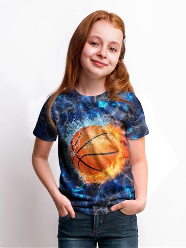 Betecoro 3D Graphic T-Shirt for Boys Girls, Casual Summer Short Sleeve Tops Tee Shirt T Shirt for Teen Youth 6-16 Years in Saudi Arabia