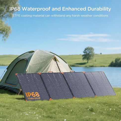 N-Type 16BB 450 Watt Portable Solar Panel,450W 38V Foldable Solar Panel for Power Station with 25% High Efficiency,IP68 Waterproof 4 Adjustable Kickstands for RV Camping Hurricane Blackout in Kuwait