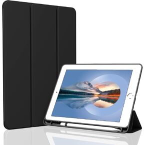 علبة iPad Air 3/Pro 10.5 بوصة ، وغطاء ذكي TPU TPU الناعم الخفيف الوزن ، والنوم التلقائي/حالة الاستيقاظ مع حامل القلم الرصاص لجيل iPad Air 3rd/Pro 10.5 - الأزرق الفاتح