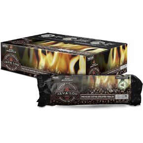 Pine Mountain Java-Log Coffee Grounds and Easy-Light Firelogs Bundle (4.8 lbs Each)