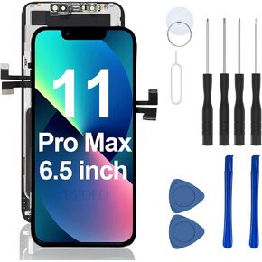 Replacement for iPhone 11 pro max6.1-inch Screen Repair Kit, includes 3D Touch LCD Display, Integrated Frame Assembly, and Digitizer Screen, along with a Complete Set of Tools.