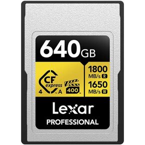 Lexar Gold Series Professional 640GB CFexpress 4.0 Type-A Memory Card