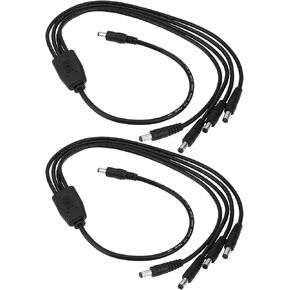 إنشاء فكرة 2PCS DC5521 فاصل كابل الطاقة 1 ذكر إلى 4 ذكور محول فاصل كابل امتداد مناسب لأجهزة الكمبيوتر المحمولة LED LED LED إلخ