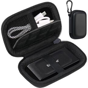 Lacdo Hard Carrying Case for Kingston XS1000 / XS2000 / XS1000R SSD 500GB/1TB/2TB/4TB Portable External Solid State Drive USB 3.2 EVA Shockproof Protective Storage Travel Bag, Black